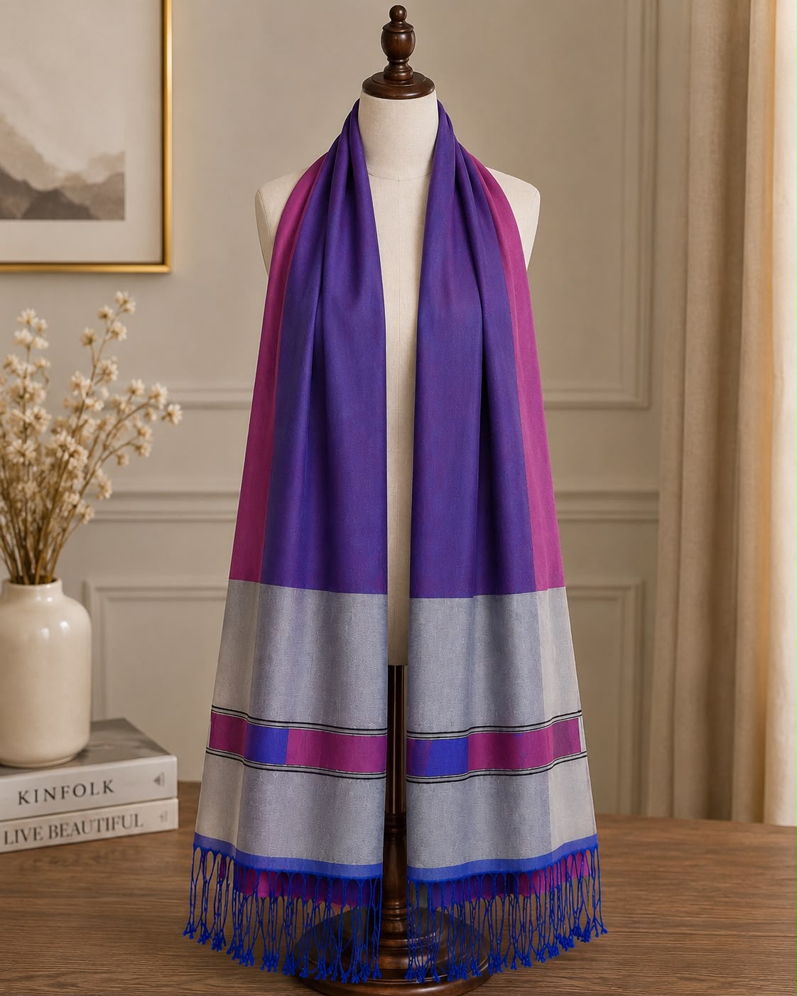 شال وطرحة قطن تركي - Image 3