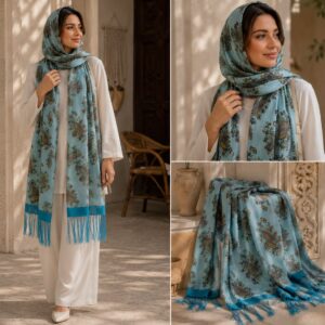 شال وطرحة قطن تركي - Image 3