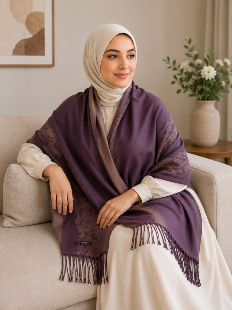 شال وطرحة قطن تركي