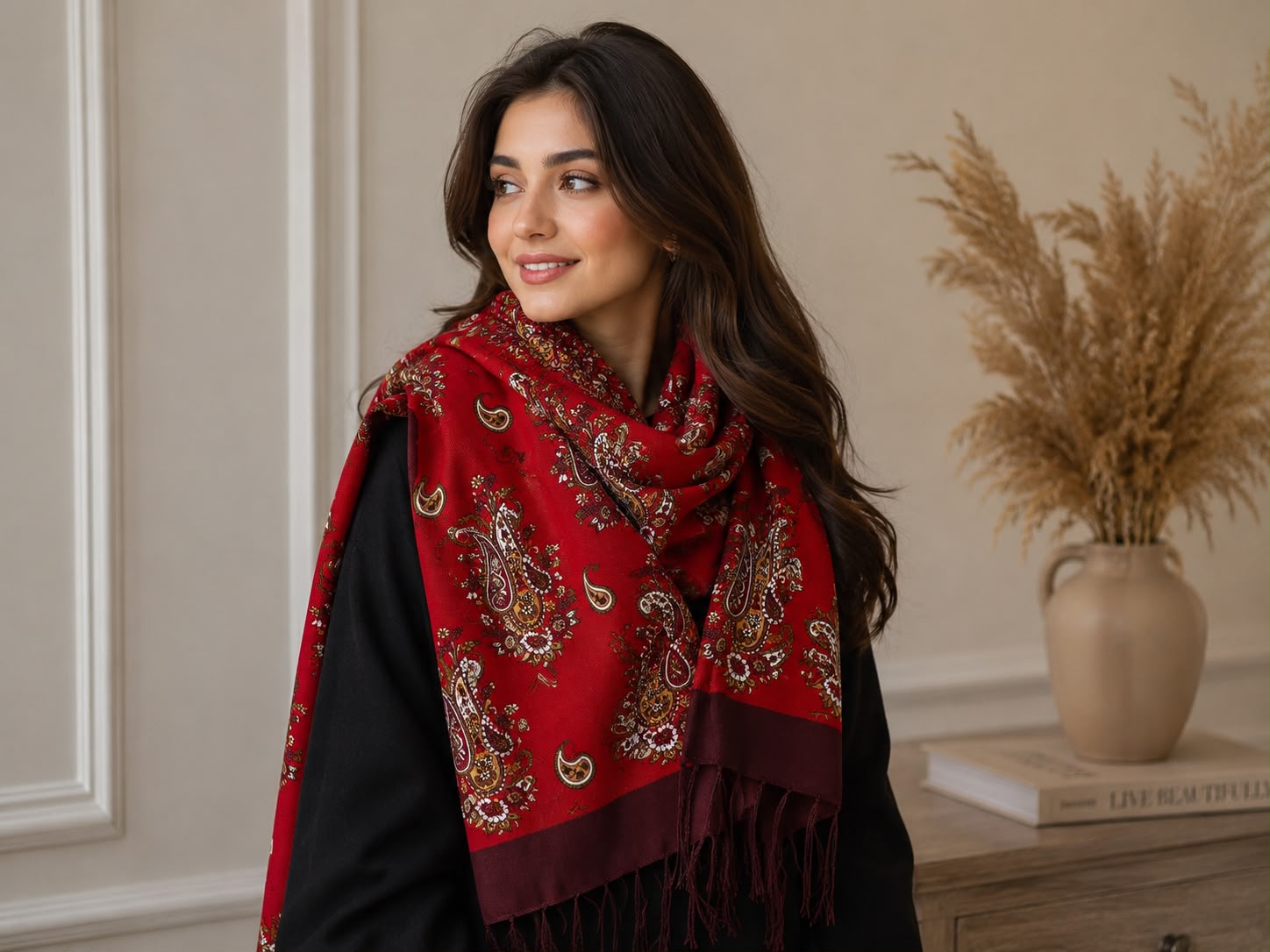 شال وطرحة قطن تركي - Image 2