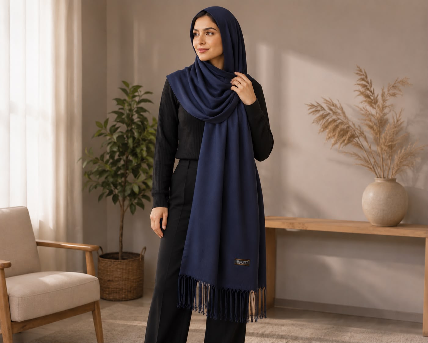 شال وطرحة قطن تركي - Image 3