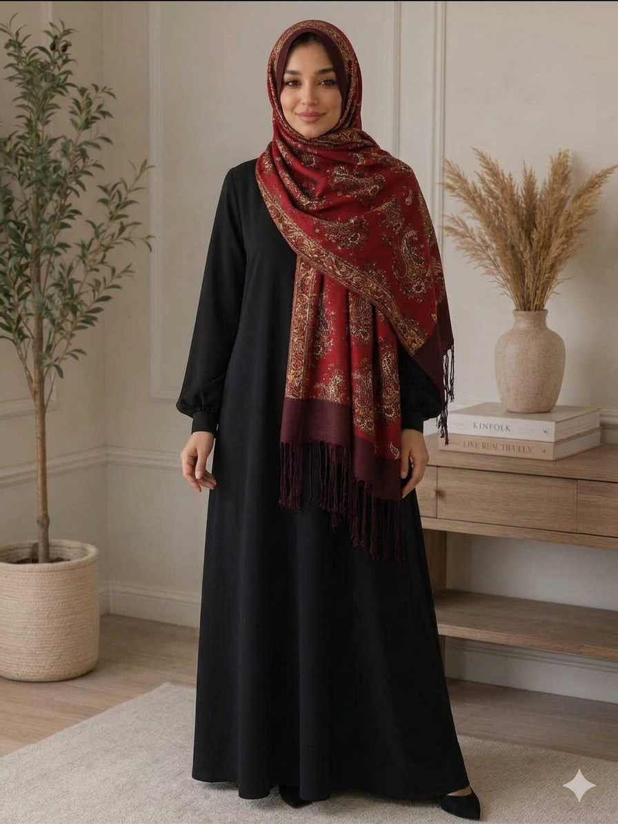 شال وطرحة قطن تركي - Image 4